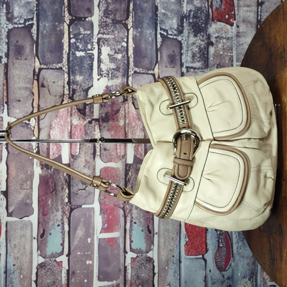b makowsky Two-Tone Leather Hobo Shoulder Bag